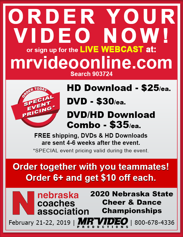 Nebraska Coaches Association Cheerleading and Dance